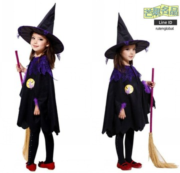 【節日演出必備】兒童演出服 萬聖節服裝 聖誕禮服 化妝舞會服 花童禮服 巫婆披風 女童公主裙 多色可選 編號S-0021