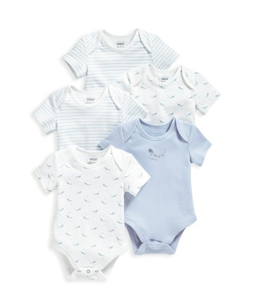 抹香鯨的深海潛游-短袖包屁衣5件組0-3m