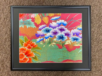 色打掛刺繡和服裝飾畫 : 復古藝術畫框 現代和風居家布置 5