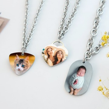 項鍊．愛心．軍牌．客製化｜IG．彩色照片．送禮