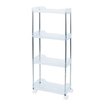 晶亮窄縫收納推車-四層