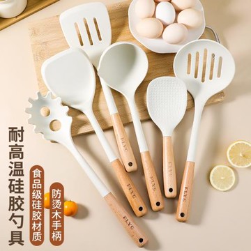 家用湯勺加厚硅膠漏勺不粘鍋鍋鏟食品級勺子廚房新款飯鏟