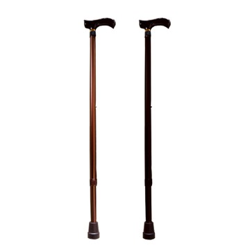 【海夫健康生活館】仲群維 醫療用手杖(未滅菌) 杏華 鋁製單手拐 木把 古銅色/黑色(7501-03/7501-04)