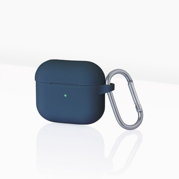 AirPods 3 保護殼/套 AirPods 3 保護套 無線藍牙耳機 保護殼 第3代 舒適矽膠 掛勾設計 適用 Apple 蘋果 - 深海藍