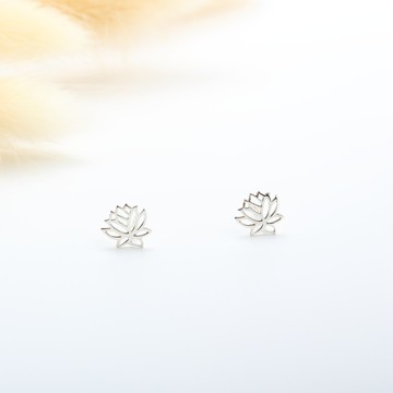 【Angel & Me】愛蓮 蓮花 一對 s925純銀耳環 耳夾 生日 聖誕禮物