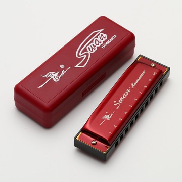 天鵝口琴10孔布魯斯c調初學者成人藍調十孔入門口琴樂器harmonica