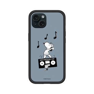 iPhone 15 Mod NX 黑 - 史努比 Snoopy - 隨音樂搖擺吧！