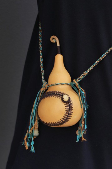 No.8-原創 & 天然中號葫蘆斜挎包 | 全手工藏式編繩 | 吉祥 有福