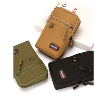 新款7寸大容量男士穿皮帶手機包豎款休閑手機腰包戶外登山腰包包