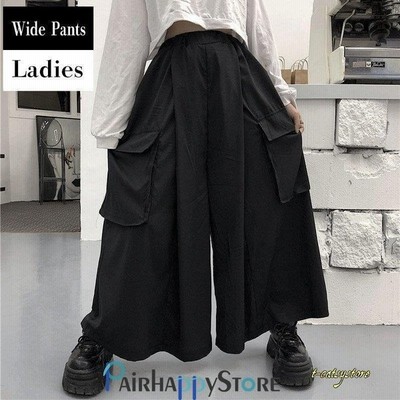 ワイドパンツ ガウチョパンツ ボトムス ズボン レディース 女性 パンク ロック V系 アメカジ モード系 パンクファッション カッコいい 通販 Lineポイント最大get Lineショッピング