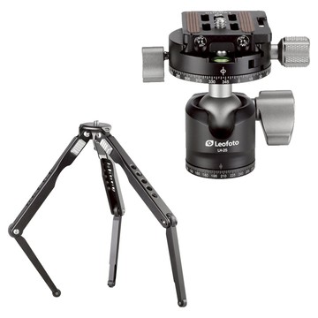 Leofoto 徠圖 彩宣總代理 迷你兩節三腳架組  1套  MT-03 + LH25