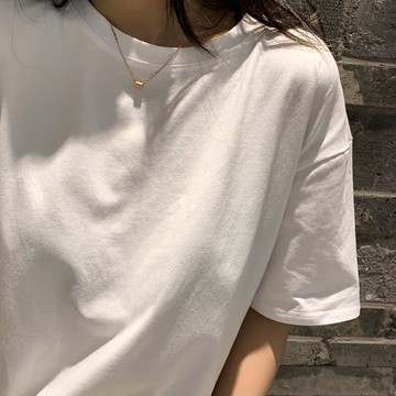 設計感小眾白色t恤年夏季新款純棉打底衫女內搭薄款短袖上衣