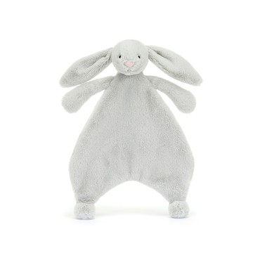 英國 Jellycat 雲灰銀兔 安撫甜睡巾