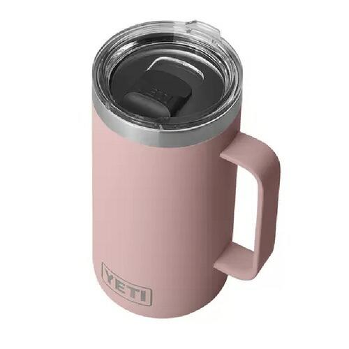 YETI Rambler oz Mug, Vacuum Insulated, Stainless Steel with MagSlider Lid, Sandstone Pink