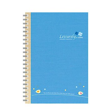 美加美 50K 悠閒生活 膠圈筆記 藍 3本 /包 AO3016【APP滿額下單10%點數(單一帳號最高5000點)】1/31止