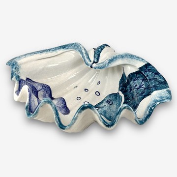 義大利手工陶-MD地中海 貝殼造型碗 沙拉碗 水果碗 置物碗 33cm