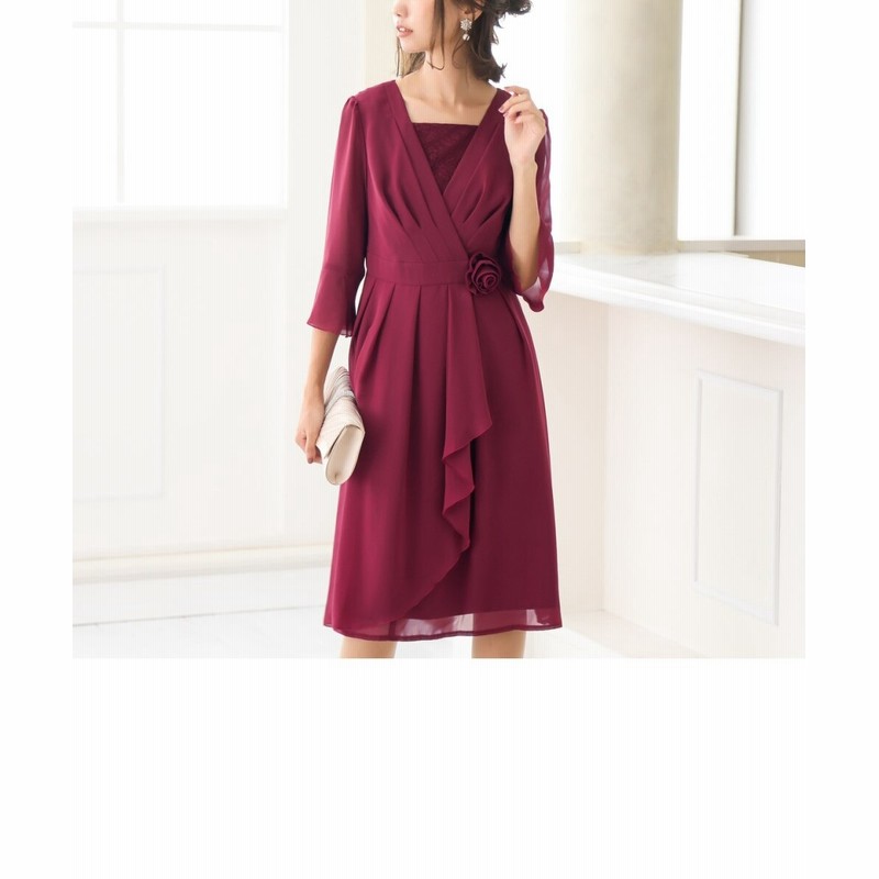 日本製生地使用 着脱楽ちん前開きレース使いカシュクールワンピースドレス 結婚式 二次会 お呼ばれ対応 大きいサイズ 謝恩会 二次会 通販 Lineポイント最大1 0 Get Lineショッピング