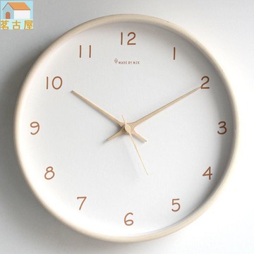玄關北歐時尚鐘錶 亞克力掛鐘實木質鐘錶掛鐘日式簡約個性創意鐘錶客廳家用裝飾掛牆家用靜音