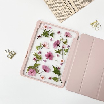 粉紅芳菲手工押花iPad外殼 iPad Air 11寸 13寸 iPad Pro 11寸13