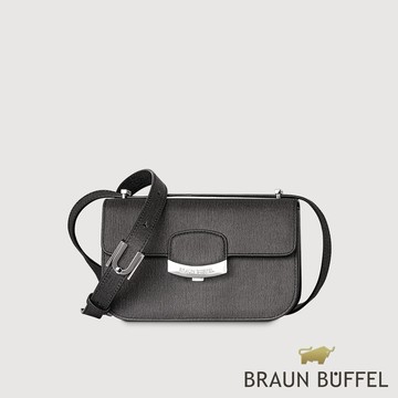 【BRAUN BUFFEL】雅拉 小斜背包-黑色(德國小金牛台灣總代理)/BF851-10A-BK