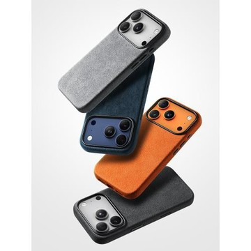 派派先生XAlcantara適用于蘋果17ProMax手機殼iPhone16 Pro Max磁吸15全包14保護套超薄Air翻毛皮小眾高級感