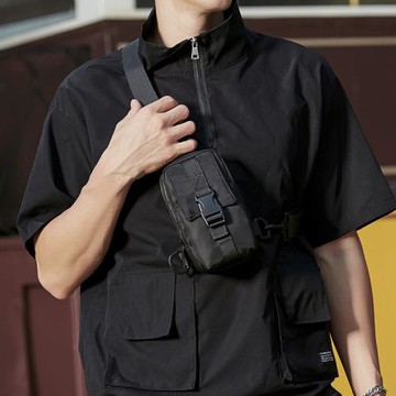 簡約防水日系胸包小ins百搭斜挎包男潮街頭潮牌迷你單肩學生運動