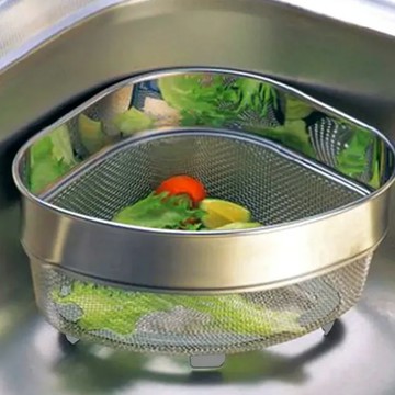 貝印 日本製New Cook Day 不鏽鋼三角瀝水籃