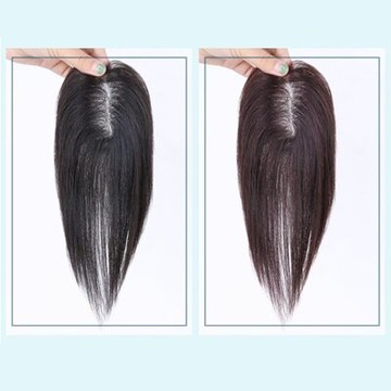 假髮片真髮絲-輕薄透氣無痕補髮女假髮2色73uf11【獨家進口】【米蘭精品】