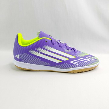 ADIDAS JI0042 中大童 足球鞋 F50 Club IN J 室內足球鞋 紫/白黃【iSport愛運動】
