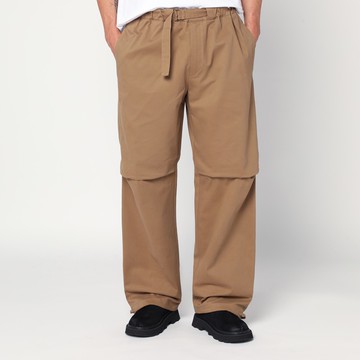 Tobacco-coloured Jordan wide leg trousers
