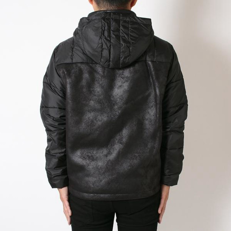 EMPORIO ARMANI EA7 フェイクレザー 中綿+ボア ジャケット