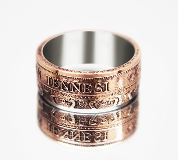 土庫曼斯坦硬幣戒指 10 田納西州 1993 年男士硬幣戒指 女士硬幣戒指