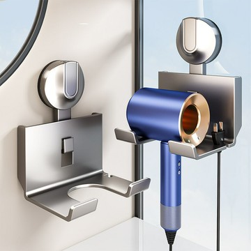 源頭工廠吸盤電吹風機置物架免打孔衛生間浴室壁掛式風筒支架掛架