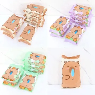 紫色 水豚 卡皮巴拉 加蓋純水濕紙巾80抽 濕紙巾 柔濕巾 純水濕紙巾