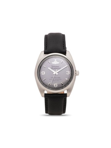 Vivienne Westwood - Pennington quartz 43mm - women - Steel/Leather - One Size - Black