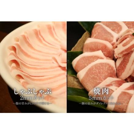 ふるさと納税 「くんじゃん豚」しゃぶしゃぶ 焼肉 食べ比べセット3.2kg（バラ・ロース）総量9.6kg 沖縄県国頭村