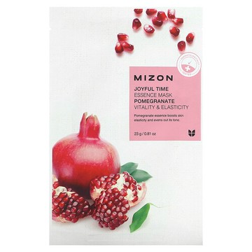 Mizon, 快樂時光精華美容面膜，石榴香，1 片，0.81 盎司（23 克）