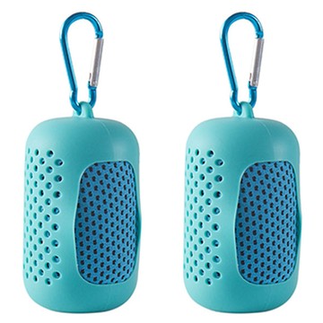 Hensen 便攜超薄運動毛巾  2個  30 x 80 cm  天藍色