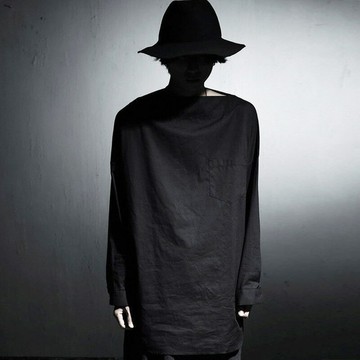 【巴黎精品】襯衫長袖上衣-日韓潮流個性寬鬆男裝2色a1an25