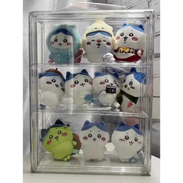 chiikawa收納盒展示柜吉伊卡哇展示架烏薩奇小八透明防塵掛件整理