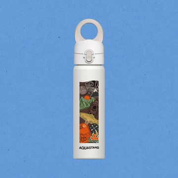 AquaStand磁吸水壺-不鏽鋼保溫瓶|獨家設計/野放自我(白)