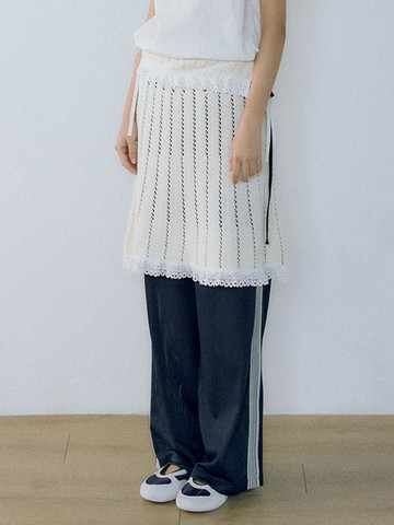 Knit Crumble Skirt [Ivory]