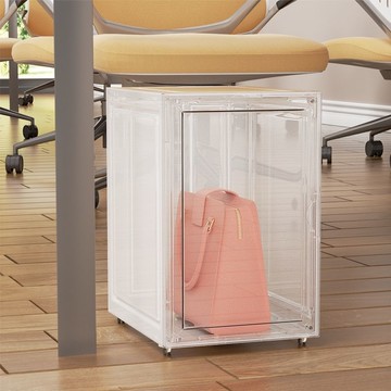 工廠直銷 免運 辦公室收納櫃 桌下收納櫃 包包收納架 收納櫃 桌下收納盒大容量高顏值可移動辦公室口紅包包化妝品有蓋文件柜子特惠/可開發票 特價出 全館八折 Z1022