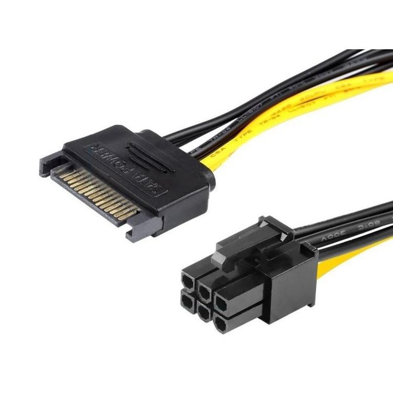 SATAオス→PCI Express 6ピン 電源変換ケーブル グラフィックボード補助電源用 | LINEショッピング