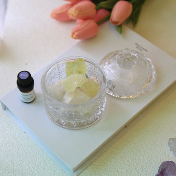 【Blissful幸福寶盒】水晶香氛燈座組-黃水晶白水晶『LINE禮物獨家組合』能量石原礦擴香(小夜燈/情人節/畢業禮物/好運/開運/招財/天秤座生日禮物)