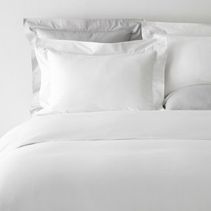 純棉素色床被四件組雙人 白