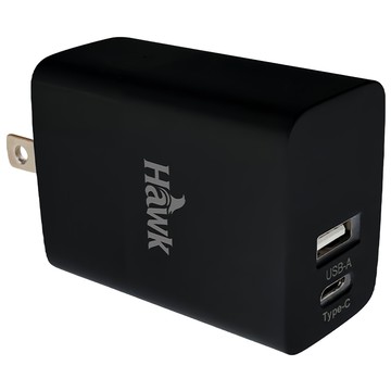 Hawk 浩客 45W高速PD電源供應器  隱藏式折疊插頭 小體積方便攜帶 支援QC3.0  黑色  1個