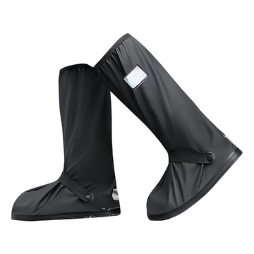 COMET 42cm高筒快穿加厚反光雨鞋套  黑色  1雙