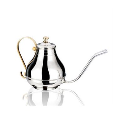 1L不銹鋼咖啡壺細口工廷壺復古手沖咖啡長嘴細口壺沖泡壺分享壺