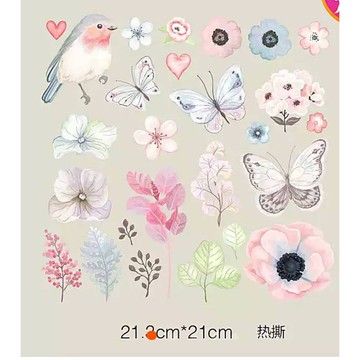 花鳥燙畫 補貼 布貼